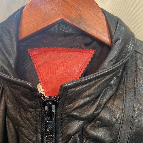 Mens Genuine Leather (Shell) Leather Jacket.EUC.